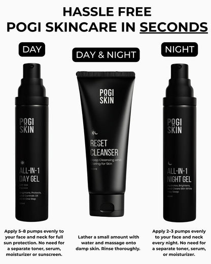 All-In-One Premium Set - Day Gel, Cleanser, Night Gel