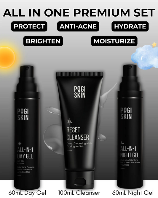 All-In-One Premium Set - Day Gel, Cleanser, Night Gel